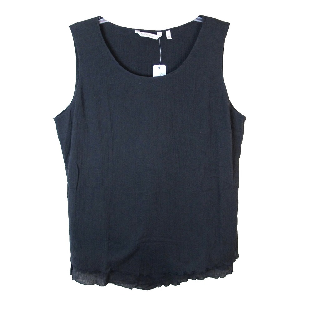 Soft Surroundings Siesta Key TankBlack Women's 3/4 Sleeve Large - NEW!